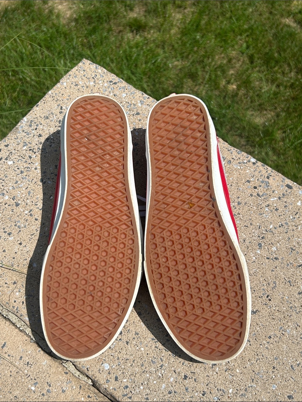 Vans Red Canvas Low-Top Sneakers - Picture 6 of 6